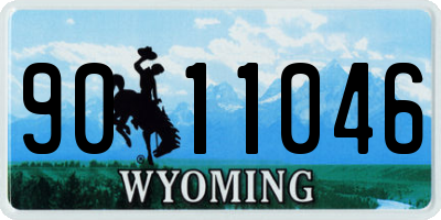 WY license plate 9011046