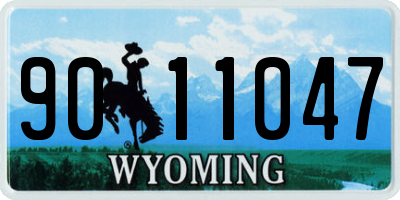 WY license plate 9011047