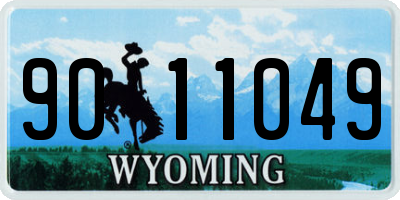 WY license plate 9011049