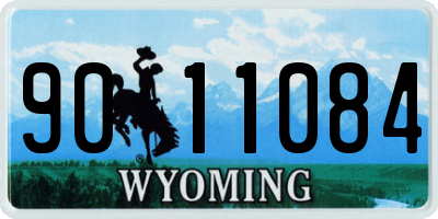 WY license plate 9011084