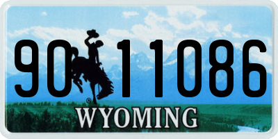 WY license plate 9011086