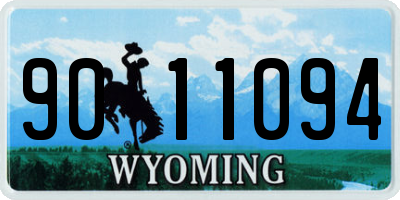 WY license plate 9011094