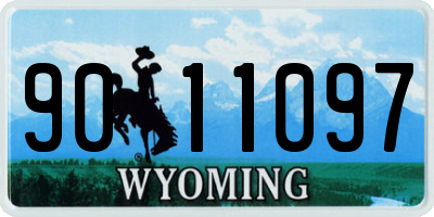 WY license plate 9011097