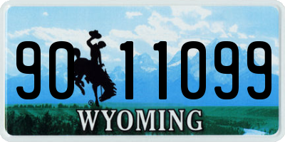 WY license plate 9011099