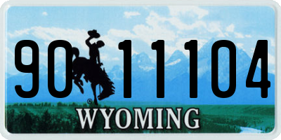 WY license plate 9011104