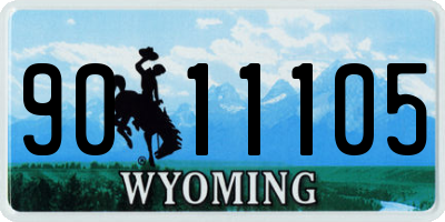 WY license plate 9011105