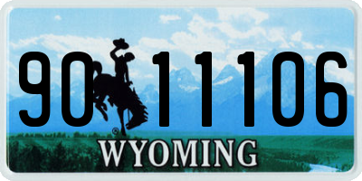 WY license plate 9011106