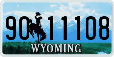 WY license plate 9011108