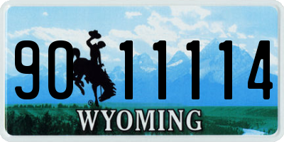 WY license plate 9011114