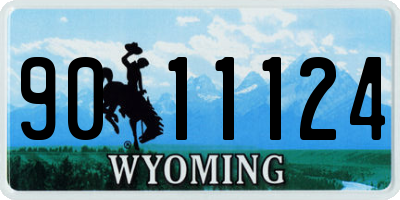 WY license plate 9011124
