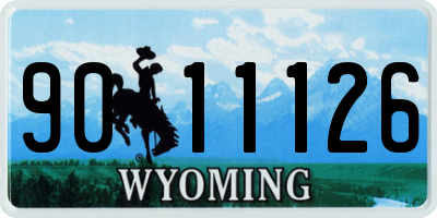 WY license plate 9011126