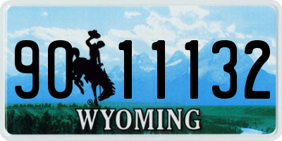 WY license plate 9011132