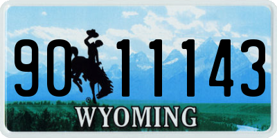 WY license plate 9011143