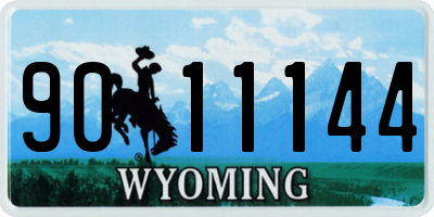 WY license plate 9011144