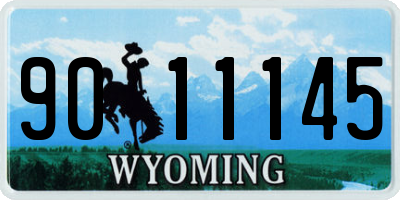 WY license plate 9011145