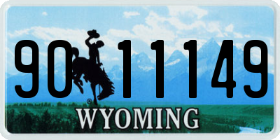 WY license plate 9011149