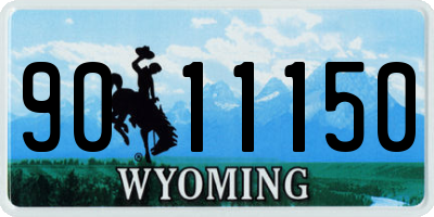 WY license plate 9011150