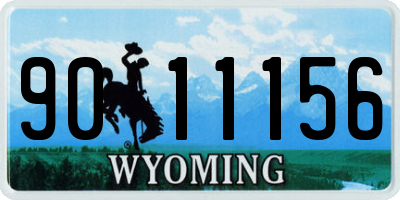 WY license plate 9011156
