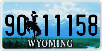 WY license plate 9011158