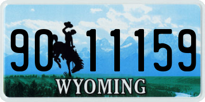 WY license plate 9011159