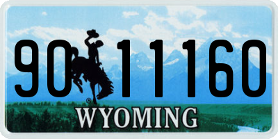 WY license plate 9011160