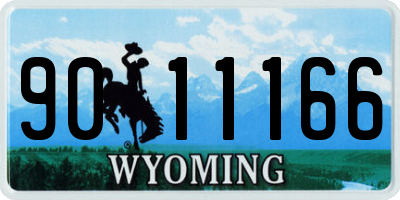 WY license plate 9011166