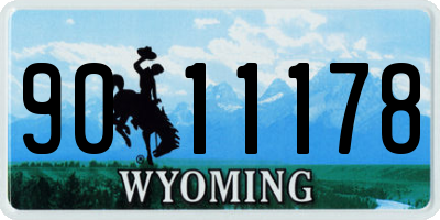 WY license plate 9011178