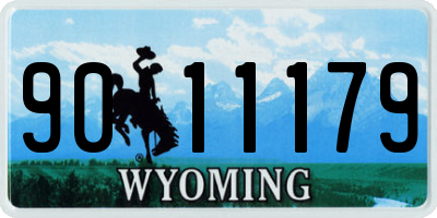 WY license plate 9011179