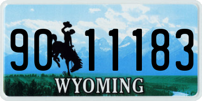 WY license plate 9011183