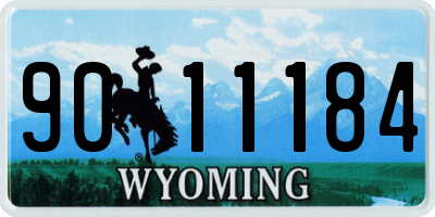 WY license plate 9011184