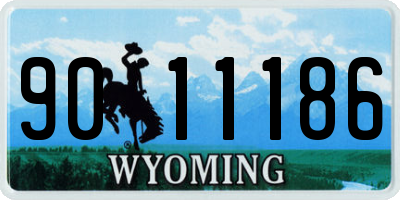 WY license plate 9011186