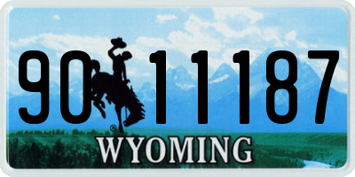 WY license plate 9011187