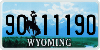 WY license plate 9011190