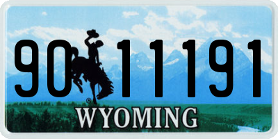 WY license plate 9011191