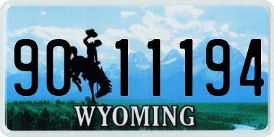 WY license plate 9011194