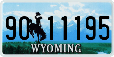WY license plate 9011195