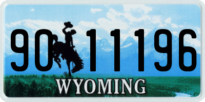 WY license plate 9011196
