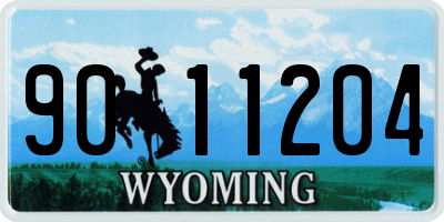 WY license plate 9011204