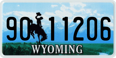 WY license plate 9011206