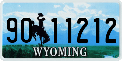WY license plate 9011212
