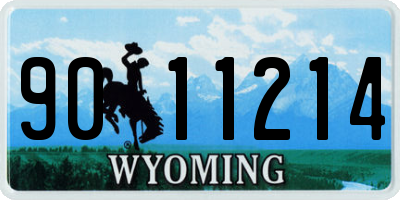 WY license plate 9011214