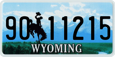 WY license plate 9011215