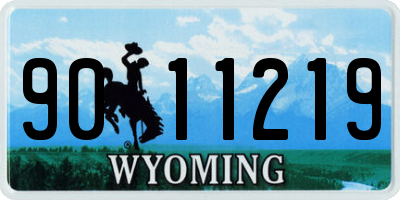 WY license plate 9011219