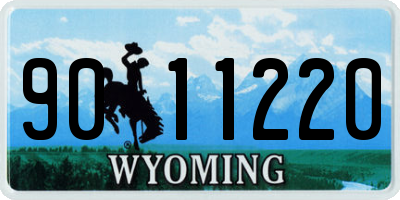 WY license plate 9011220