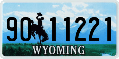 WY license plate 9011221