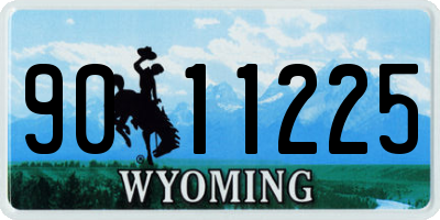 WY license plate 9011225