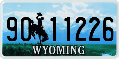 WY license plate 9011226