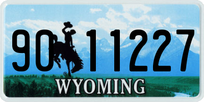 WY license plate 9011227