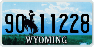 WY license plate 9011228