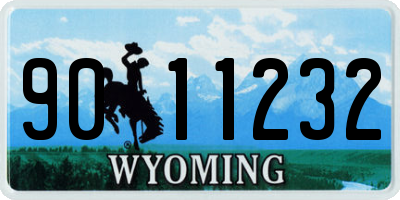 WY license plate 9011232